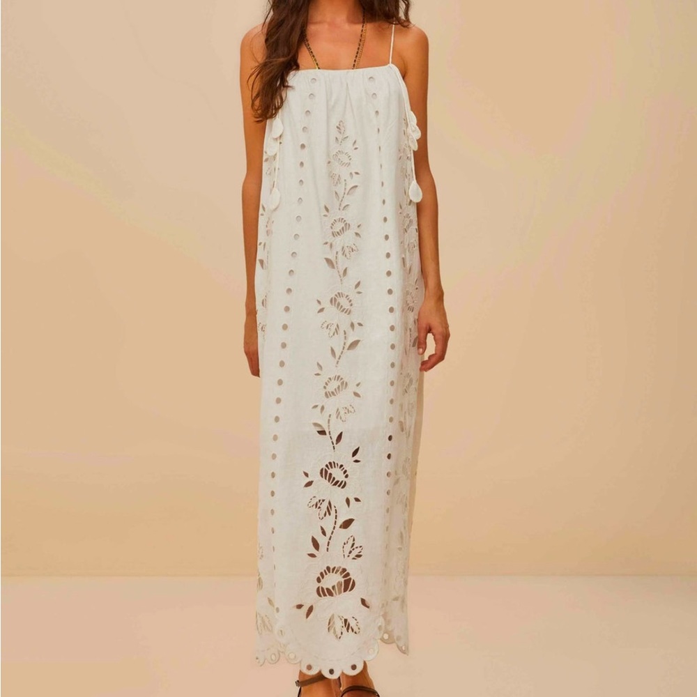 FARM Rio White Maxi Dress